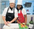  ?? Picture: BERNA ULAY ?? TASTE TEAM: Capsicum Culinary Studio chef Lynette Steffens, left, welcomed guest Yongama Mvinjelwa to the Thai night