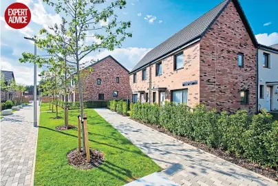  ??  ?? OSPREY HOMES: Terraced housing examples at Countesswe­lls Park Way and, below, Booth Gardens, Blackdog