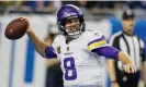  ?? Photograph: Duane Burleson/ ?? Kirk Cousins would be an upgrade for many teams.
AP