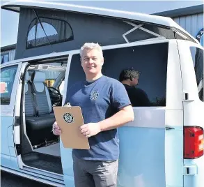  ??  ?? Winston Mcglynn has seen a boost in sales this year at his company, Bath VW Campers