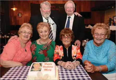  ??  ?? Members of the Carolan family gather to mark sister Mary’s 80th.