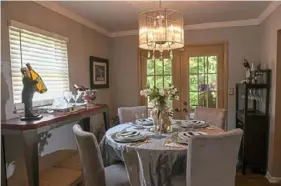  ??  ?? The dining room of Debbie Norrell’s Penn Hills home.
