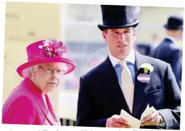  ??  ?? Royal approval: The Queen with her grandson Peter Phillips