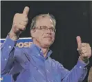  ?? DARRON CUMMINGS/AP ?? Republican Mike Braun celebrates his Indiana Senate victory Tuesday night in Indianapol­is.