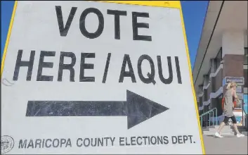  ?? Matt York The Associated Press ?? A plan filed this week would allow the Legislatur­e to override the will of a majority of Arizona voters and appoint members of the Electoral College.