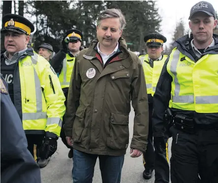  ?? — CP FILES ?? Former New DemoCrAt MP Kennedy StewArt, who wAs Arrested By RCMP After joining protesters outside Kinder MorgAn’s fACility in BurnABy in MArCh, is A front-runner for VAnCouver mAyor.