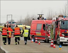  ??  ?? En février 2013, un exercice avec les secours français et belges, à Mouscron.