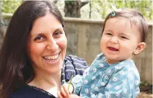  ?? AFP ?? Nazanin Zaghari-Ratcliffe with her daughter in a file photo.