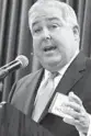  ?? JOE BURBANK/ ORLANDO SENTINEL 2013 ?? Attorney John Morgan delivers remarks at the Tiger Bay Club.