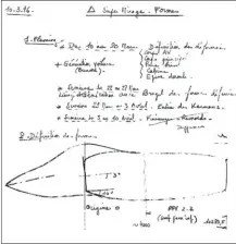  ?? DASSAULT AVIATION ?? Extrait du cahier de suivi du programme “Mirage” 4000 de Thierry Prunier avec le planning des études au début de 1976.