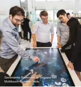  ??  ?? Garamantis Showroom in Singapur mit Multitouch-Scanner-Table.