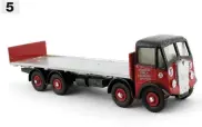  ??  ?? 5 AEC Mammoth Major made using a white metal kit in the style of Dinky Supertoys. 5