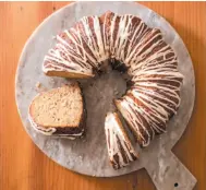  ?? PHOTO BY AMERICA’S TEST KITCHEN VIA AP ?? This photo provided by America’s Test Kitchen shows a cider-glazed apple Bundt cake.