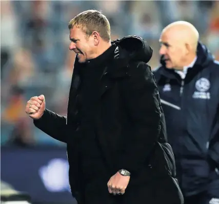  ?? Picture: Rogan Thomson/JMP ?? Dean Holden celebrates Bristol City’s 2-1 win at QPR on Tuesday night