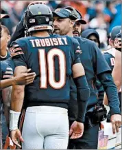  ?? NUCCIO DINUZZO/CHICAGO TRIBUNE ?? Mitch Trubisky says the Chiefs’ success against the Patriots last year under Matt Nagy gives him confidence for Sunday’s game.