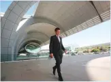  ??  ?? In this file photo, Dubai Airports CEO Paul Griffiths walks out of Dubai Internatio­nal Airport’s Terminal 3 in Dubai, United Arab Emirates.