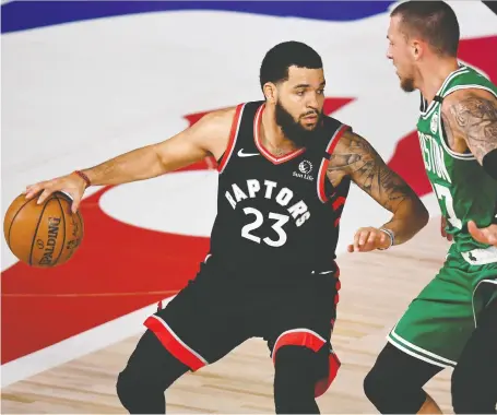  ?? DOUGLAS P. DEFELICE/ GETTY IMAGES FILES ?? Raptors guard Fred Vanvleet recently agreed to a four-year, Us$85-million deal to stay with Toronto. He says the contract gives him more job security, but doesn't affect his desire to improve and become one of the most successful players in the NBA.