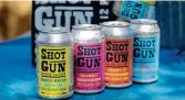  ??  ?? Shotgun Spiked Seltzer is available in 12-packs of mixed flavors at San Antonio-area H-E-B stores.