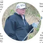  ??  ?? Trump plays at Turnberry