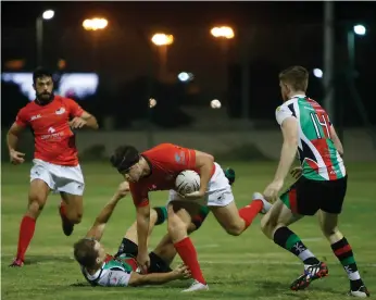  ?? Ravindrana­th K / The National ?? Abu Dhabi Saracens, in red, are up again after stumbling recently