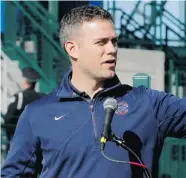  ?? MATT YORK /The Associated Press ?? Theo Epstein, Chicago Cubs president of baseball operations, says the club has bright prospects for the future, but
needs to earn its way to a contending position.