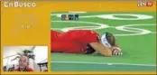  ??  ?? Rafa Nadal, en el suelo tras ganar un partido.
