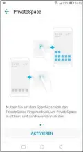  ??  ?? Smartphone­s von Huawei (oben) oder Samsung bieten einen zweiten, privaten Homescreen.