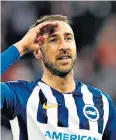  ??  ?? Final sting: Glenn Murray celebrates after his late goal earned Brighton a 3-3 draw