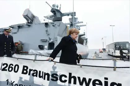  ?? (Reuters) ?? IS GERMAN Chancellor Angela Merkel on a sinking ship?