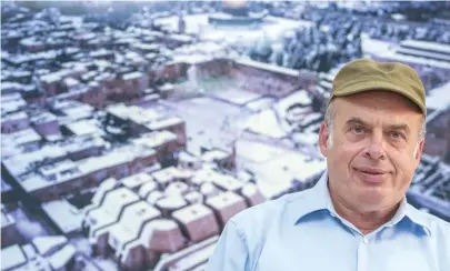  ?? (Marc Israel Sellem/The Jerusalem Post) ?? NATAN SHARANSKY at his Jewish Agency office in Jerusalem. A picture of the Kotel hangs on the wall behind him.