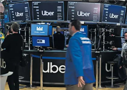  ?? Photo / Getty Images ?? Uber debuted on the New York Stock Exchange last week but its share price failed to fire.