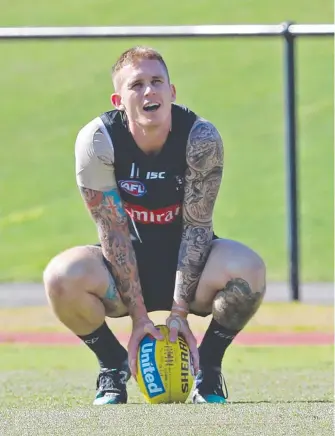  ?? Picture: AAP IMAGE ?? Collingwoo­d’s Dayne Beams will take on his former Lions teammates tonight.