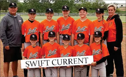  ?? SUBMITTED PHOTO ?? The Swift Current
U12 Sonic softball team placed third at the South Sask
C Tournament with three wins and three losses, behind Leader and
Kindersley