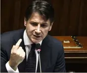  ?? (Photo archives AFP) ?? Le chef du gouverneme­nt italien, Giuseppe Conte, a ouvert la session du Forum européen sur la réduction des risques de catastroph­es.