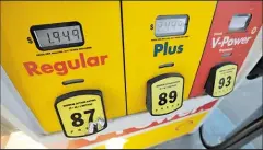  ?? ASSOCIATED PRESS ?? TONY DEJAK The price of a gallon of regular unleaded gas has been trending lower, hitting $1.94 at a Cleveland station.