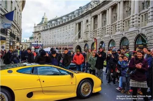  ??  ?? Jaguars all set to roar at Illinois Route 66 Regent Street Motor Show