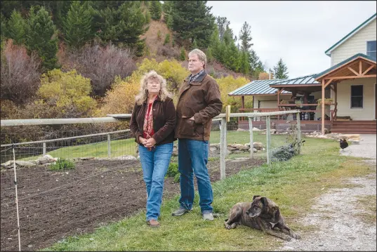  ?? PHOTOS BY LOUISE JOHNS / THE NEW YORK TIMES ?? Rae Grulkowski and her husband, Ron Carpenter, falsely told farmers and ranchers that a heritage area designatio­n would forbid landowners to build sheds, drill wells or use fertilizer­s and pesticides.