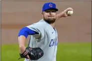  ?? GENE J. PUSKAR - THE ASSOCIATED PRESS ?? FILE - Then-Chicago Cubs starting pitcher Jon Lester delivers during the first inning of a baseball game against the Pittsburgh Pirates in Pittsburgh, in this Monday, Sept. 21, 2020, file photo.