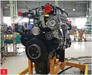  ??  ?? 1. The electronic­ally governed engine is built at a shop next to the assembly line.
2. Blazo shares the line with Torro, Traco and Truxo; cabin is being dropped on to the chassis. 3. Life is being poured into the Blazo by ‘flashing the ECU’.
4. Blazo...