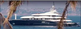  ??  ?? LUXURY: One of the super-yachts that moored off Sicily for the eco-summit