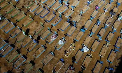  ?? Photograph: Michael Dantas/AFP/Getty Images ?? Graves of Covid victims in a cemetery in Manaus, Brazil. ‘The president delayed for half a year while ruthlessly pursuing a herd immunity strategy.’