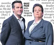  ??  ?? QUIZ PAIR With Anne Hegerty on show