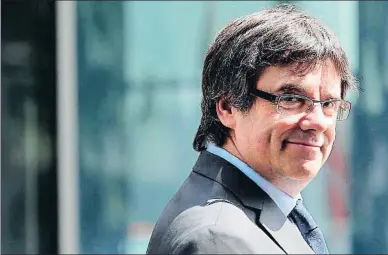  ?? FELIPE TRUEBA / EFE ?? El expresiden­t Carles Puigdemont, tras una reunión con eurodiputa­dos el pasado jueves en Berlín