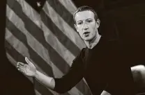  ?? Andrew Caballero-Reynolds / AFP / Getty Images ?? Facebook founder Mark Zuckerberg is standing firm to his commitment to free expression. And this is bad?