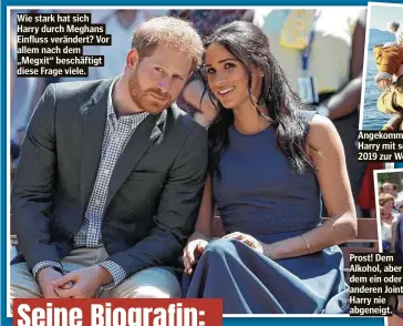  ??  ?? Wie stark hat sich Harry durch Meghans Einfluss verändert? Vor allem nach dem „Megxit“beschäftig­t diese Frage viele.
Angekommen im Vater-Glück: Prinz Harry mit seinem Sohn Archie, der 2019 zur Welt kam