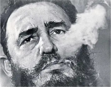  ??  ?? Castro: by accepting Soviet missiles on Cuban soil he courted nuclear Armageddon, and was angry when the Russians backed down