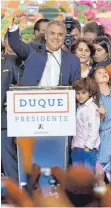  ?? FOTO: AFP ?? Iván Duque wird neuer Präsident von Kolumbien.