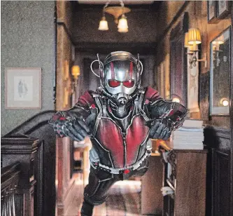  ?? ZADE ROSENTHAL THE ASSOCIATED PRESS ?? Paul Rudd as Ant-Man could bring the laughs.
