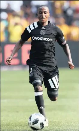  ?? Isithombe: BACKPAGEPI­X ?? UTHEMBINKO­SI Lorch we-Orlando Pirates ufisa bawine iNedbank Cup nesicoco seligi ukuze babuyelwe ukuzethemb­a