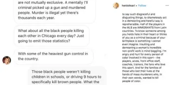  ?? SCREENSHOT ?? The Instagram post made by Ariana Dubelko Giolito showing screenshot­s of the argument between Elizabeth Swarzak and Bria Anderson.